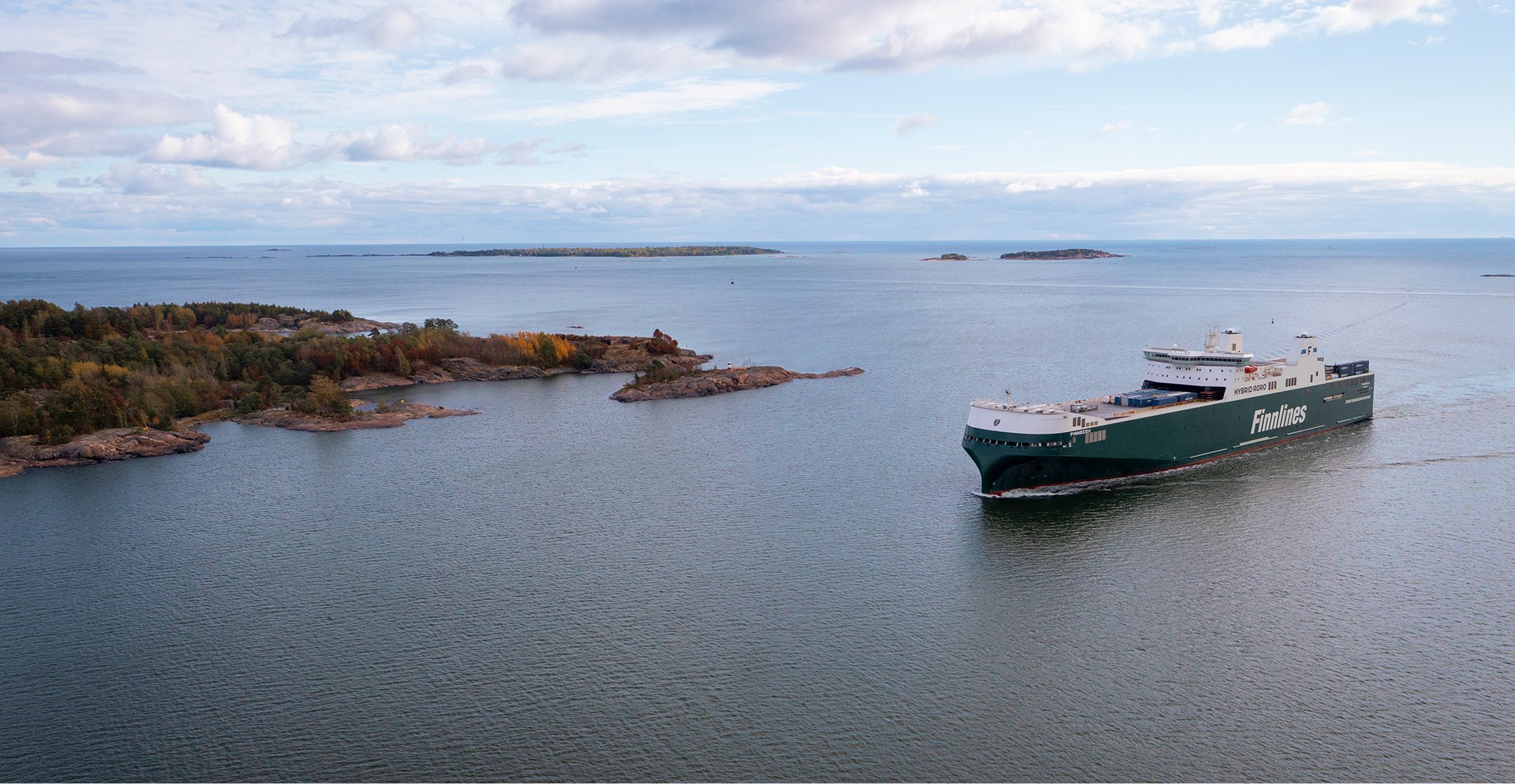 Finnlines vessel sailing on the sea