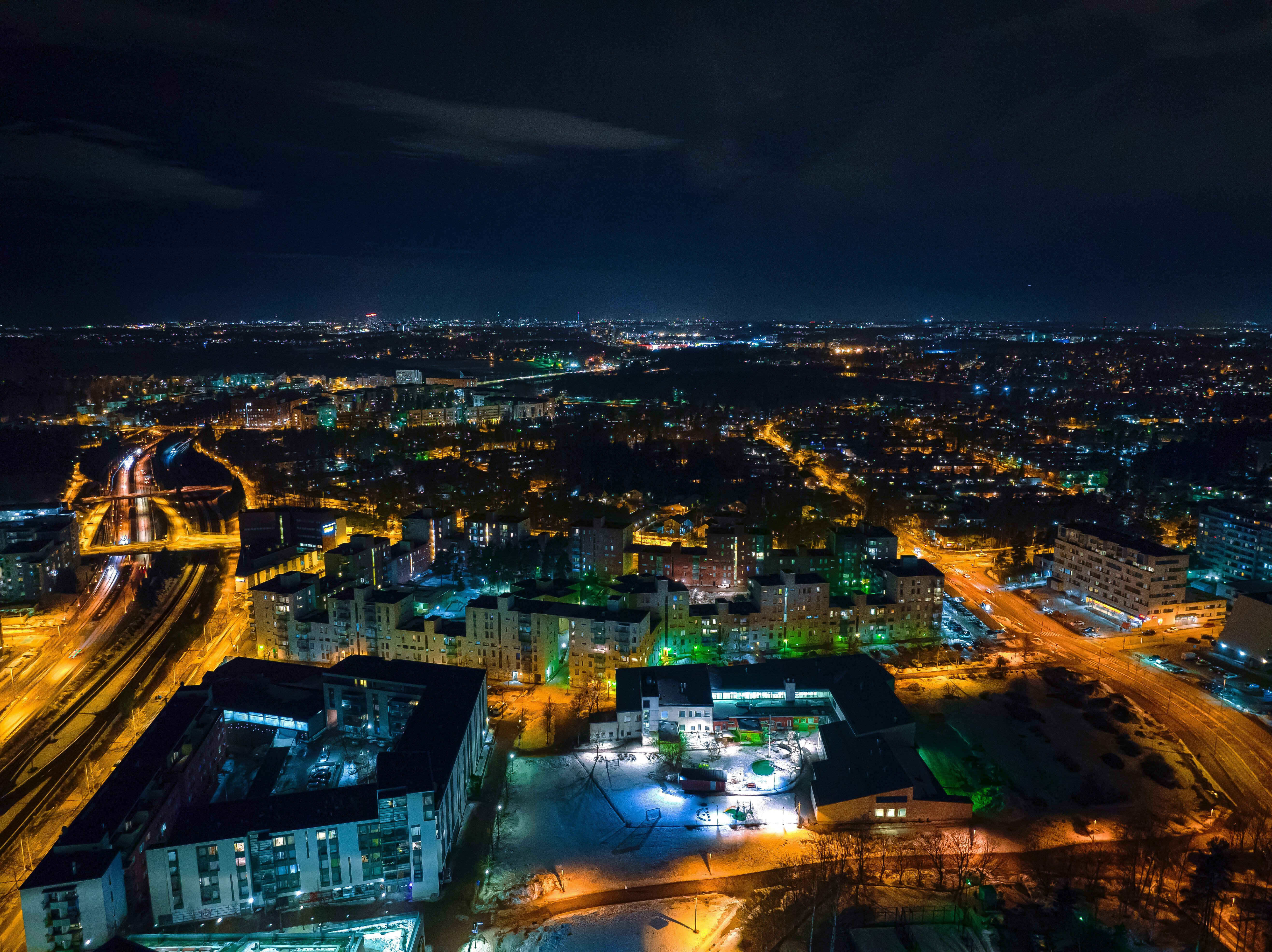 Helsinki at night